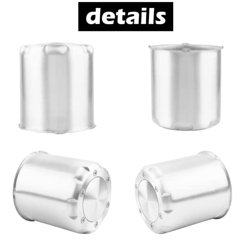 4Pcs 4.25" OD 4.65" H Gear Style Trailer Wheel Center Caps for Rim - size: 4.25" OD 4.65" H