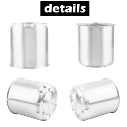 4Pcs 4.25" OD 4.65" H Gear Style Trailer Wheel Center Caps for Rim - size: 4.25" OD 4.65" H