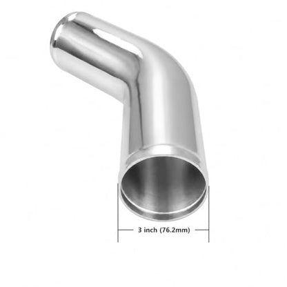 Ucreative 45 Degree OD: 3.0" (76.2mm) Aluminum Alloy Pipe