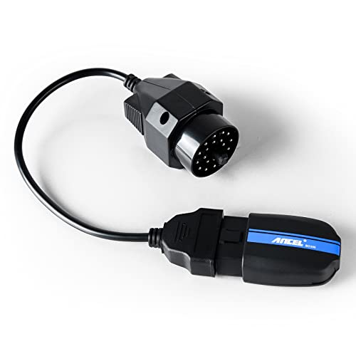 ANCEL Obd2 Female to 20 Pin Extension Convert Adapter OBD1 to OBD II Cable for 20 Pin E31 E32 E34 E36 E39 E38 E53 X 5 Z3 - color: gray