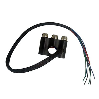 Rayana 7/8" Motorcycle Handlebar 3 Push Button Switch for Horn Start Kill Momentary Switch(MMM) 22mm