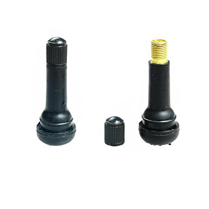 BLACKHORSE-RACING 50PCS TR414 Snap-in Tire Valve Stems Medium Rubber Valve Tubeless - size: TR414-50pcs