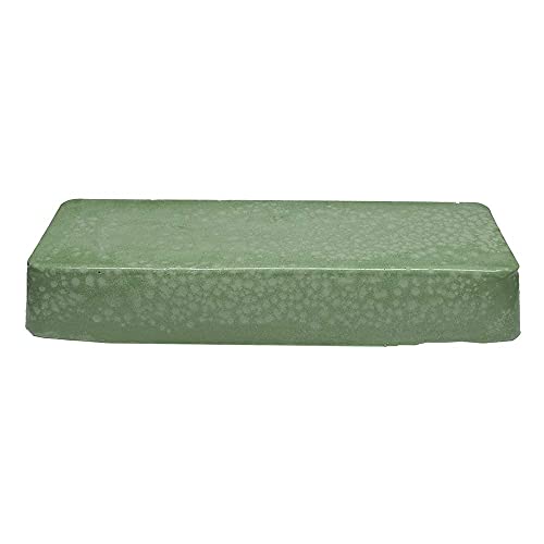 Benchmark Abrasives Buffing Compound for Metal Polishing Removing Scratches from Hard Metals, Stainless Steel, Chrome, Iron, 1 Pound Bar (Emerald Green) - style: Emerald Green