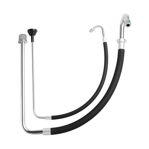 VEVOR Suction Hose Tube and Reflux Line Sets, Aluminum Alloy an Rubber Suction Hose and Reflux Line Set, Paint Sprayers Tool Part, Compatible with Multiple Airless Spraying/Line Painting Machine - size: 2 Pack