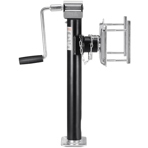 VEVOR 5000 lbs Dynamic Load Capacity, Heavy Duty Swivel Bolt-on Trailer Jack, 14.3" Lift Trailer Jack Stand with Handle for RV, Horse, Utility, and Yacht Trailers - size: 5000lbs