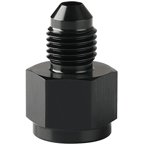 6AN Female to 4AN Male Flare Reducer Adapter Fitting Connector Aluminum Black - color: Black, size: 6AN Female to 4AN Male