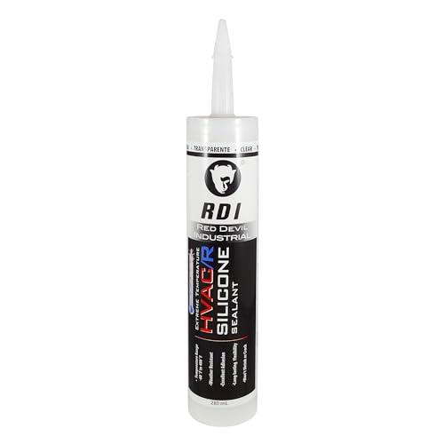 Red Devil 0897 Extreme Temperature HVAC/R Silicone Sealant, 280 ml, Clear, 1 Pack, Made in USA - color: Clear, size: 1 Pack