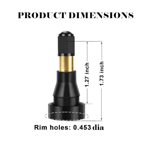 TR600HP High Pressure Tire Valve Stems, 50PCS Rubber Snap-in Valve Stems