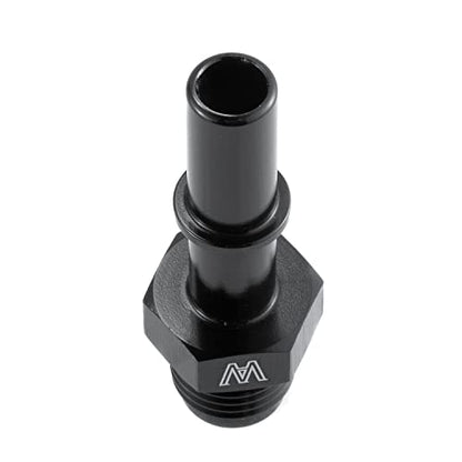 Quick Connect Male 3/8 Fuel Rail Hose to 6AN Adapter Fitting LS1 LS3 GM T-6061 Aluminum Black