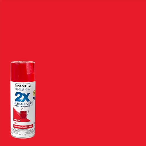 Rust-Oleum Painter's Touch 2X Ultra Cover Spray Paint, Gloss Apple Red - color: Gloss Apple Red, size: 12 Ounce (Pack of 1)