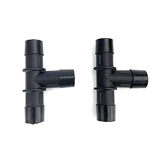 KDP Automotive Heater Hose Connector, 3/4"X 3/4"X3/4“ Barb Tee Glass Filled Nylon PA66-GF33 Fitting for Heat/Coolant Vacuum line and Rubber Hose Black Air/Fuel/Water (Pack of 2) - size: T-3/4" x 3/4" x 3/4"
