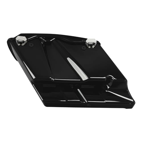TCMT 5" Stretched Extended Saddlebags 6X9" Speaker Lids Rear Fender Fit For Harley Touring Road King Electra Glide Street Glide Road Glide Ultra 2009-2013 - color: Rear Fender Smoke Lens, size: 5" Stretched Saddlebags 6x9" Lids(Chrome Latches)