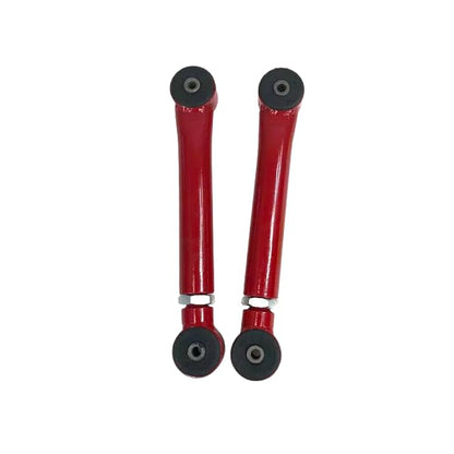 Adjustable Lower Suspension Control Arm and Adjustable Front Rear Upper Suspension Control Arm Replacement for 1993-1998 Grand Cherokee ZJ /1998-2006 Jeep Wrangler TJ (red) - color: Red