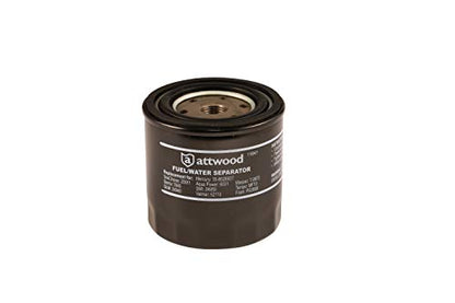 Attwood 11841-4 Universal 10-Micron Fuel/Water Separator Filter with Double Gasket, Unspecified
