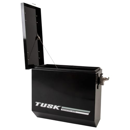 TUSK Aluminum Panniers with Pannier Racks V2 Large Black Compatible with Kawasaki KLR650 2022-2025