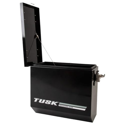 TUSK Aluminum Panniers with Pannier Racks V2 Large Black Compatible with Kawasaki KLR650 2022-2025