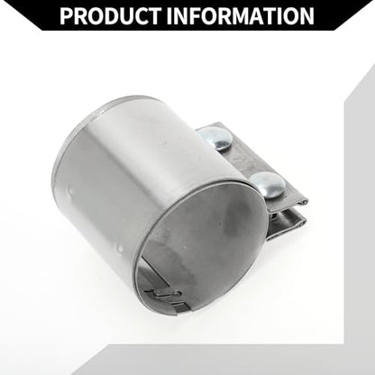 Exhaust Pipe Clamp/Exhaust Muffler Tube Joint for Car Truck/Durable Stainless Steel 2.99" 87mm / 1 Pc Silver Tone - size: 2.99''