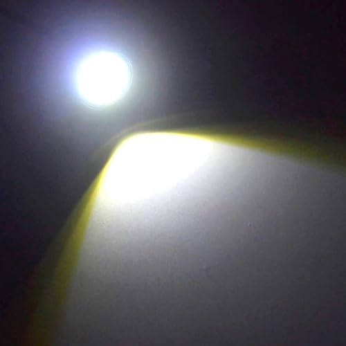 4Pcs 23mm COB DC 12V Eagle Eye LED Car Fog DRL Daytime Running Light Car ATV Camper Trunk Motorcycle Marker Lights Lamp Tail Reverse Fog Light Signal Lamp (White) - color: White
