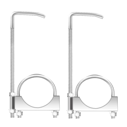2 Pcs 3" Universal Exhaust Clamp with Hanger,Exhaust Hangers Fits 3" Exhaust Pipe