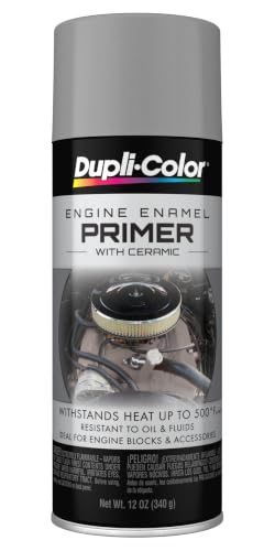 Dupli-Color Engine Paint with CERAMIC, Gloss, Gray Engine Primer, 12 oz - color: Gray Engine Primer, size: 1 Count (Pack of 1)