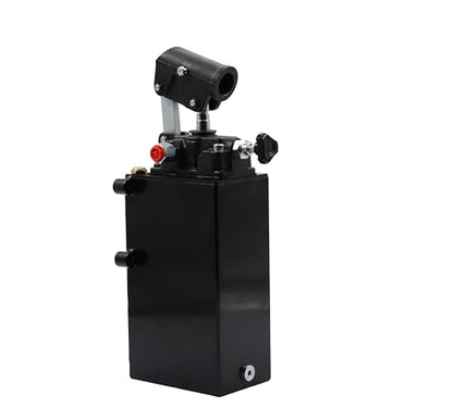 Spare Parts Holland - Single Acting Hydraulic Piston Hand Pump with Release Knob, Hand Operated Hydraulic Pump 3/8" NPTF Ports (1.5 CID 3 Qrt Tank (0.80 Gal) - size: 1.5 CID 3 Lt. tank (0.80 Gal)