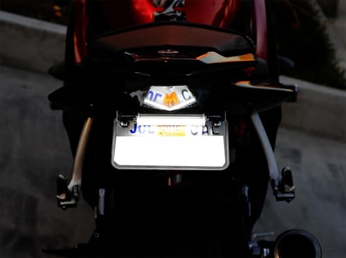 iJDMTOY Universal Frame Mount LED License Plate Light For Motorcycle Bike - style: White