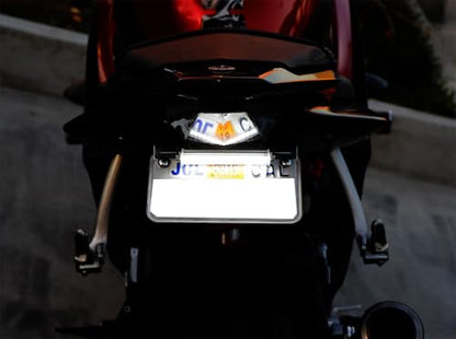 iJDMTOY Universal Frame Mount LED License Plate Light For Motorcycle Bike - style: White