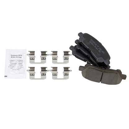 TRQ Rear Ceramic Brake Pad and Rotor Set Coated - style: BKA14738