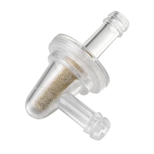 Inline Fuel Filter Universal Small 90 Degree Fuel Filters for 1/4 Fuel Line Gas Engine Motorcycle Bike Scooter ATV Quads (2 Packs)