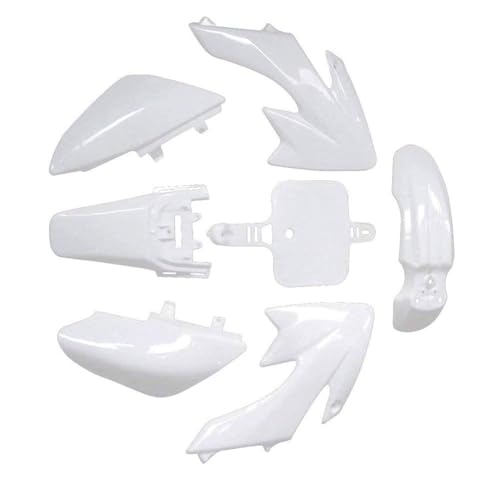 CRF50 Plastic Fairing and Pink Graphics Stickers Kit for compatible with XR50 CRF50 SDG SSR Pit Dirt Bike Motorcycle 50cc 90cc 110cc 125cc 140cc 150cc 160cc Plastic Panel Screw Set (White) - color: White