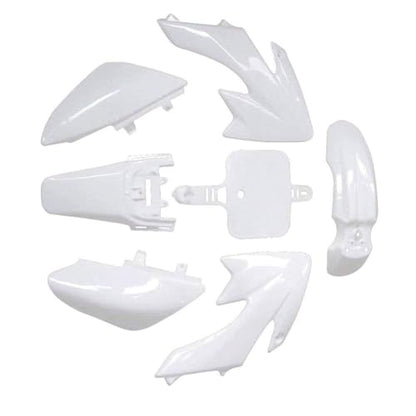 CRF50 Plastic Fairing and Pink Graphics Stickers Kit for compatible with XR50 CRF50 SDG SSR Pit Dirt Bike Motorcycle 50cc 90cc 110cc 125cc 140cc 150cc 160cc Plastic Panel Screw Set (White) - color: White