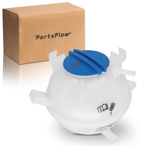 PartsFlow Coolant Reservoir Tank W/Cap Compatible With 1993-2022 Volkswagen Passat Jetta 2004-2018 Audi A3 TT Q3 2005-2015 Seat 603-253 1K0121407A - color: 603-253