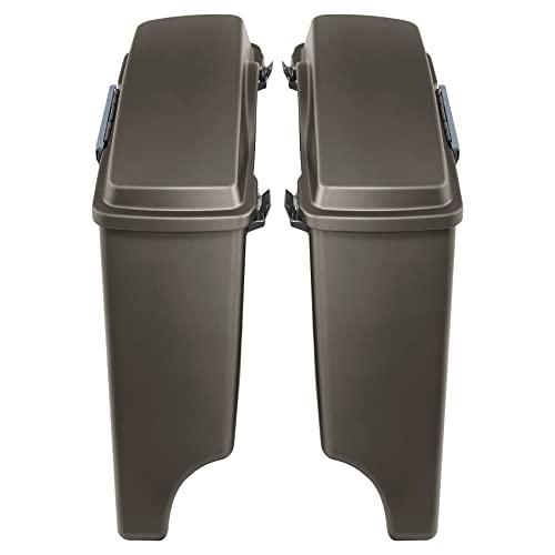 Green-L ABS 5" Stretched Saddlebag Fit for Harley Touring 1993-2013 - color: Pewter 2#