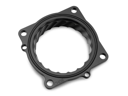 C&L Throttle Body Spacer; Black Compatible For 08-09 6.1L HEMI Challenger; 09-23 5.7L HEMI, 6.4L HEMI Challenger