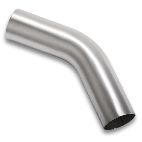 45 Degree Elbow 2.25 Inch 57mm OD Aluminum Intercooler Pipe Piping Air Intake Tube, 1.5D Radius, Brushed Finish - color: 45 Degree - 1PC, size: OD: 2.25" (57mm)
