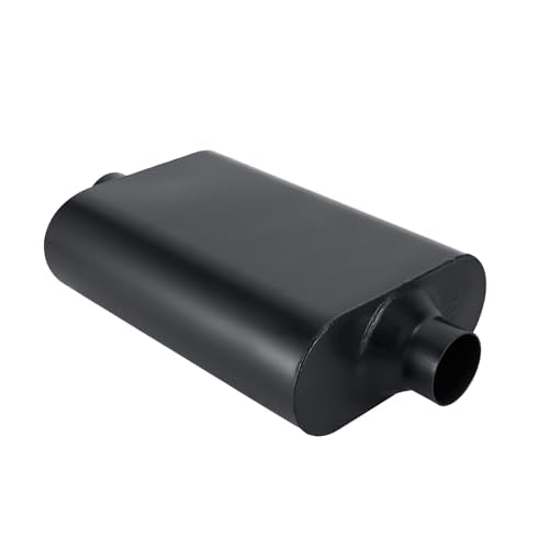 Mufflers 2 Chamber 2.5" Universal Muffler Performance Race Exhaust Muffler 2.5 IN Pipe,Aggressive Sound,Black(2.5" center in/out) - size: 2.5" center in | 2.5" center out | Overall 18", style: Center in | Center out