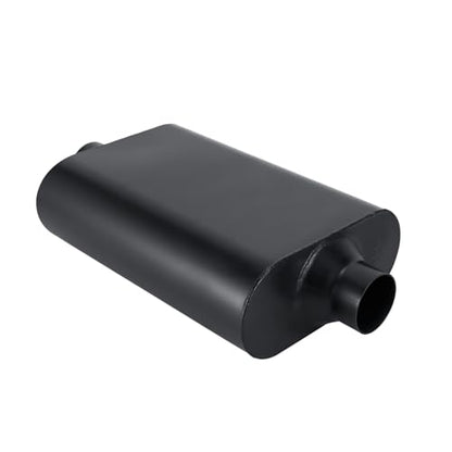 Mufflers 2 Chamber 2.5" Universal Muffler Performance Race Exhaust Muffler 2.5 IN Pipe,Aggressive Sound,Black(2.5" center in/out) - size: 2.5" center in | 2.5" center out | Overall 18", style: Center in | Center out