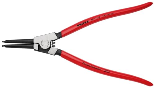 KNIPEX Tools - Circlip Pliers, External, Straight, 3 11/32"-5 1/2" Shaft Dia. (4611A4), 12.75 , Black - size: 12.75-Inch