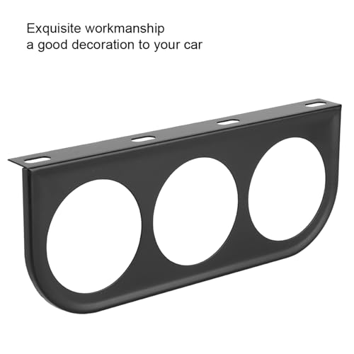 Gauge Holder 52mm/2in 3 Hole Triple Instrument Panel Shell Gauge Mounting Bracket Car Dashboard Meter Iron Holder Gauge Pod Gauge Mount(Black) - color: Black