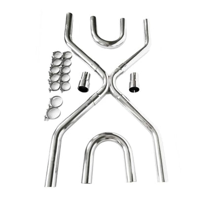 Universal 2.5" Exhaust Builder X-Pipe Tubing Kit SS T304 LS Engine Swap