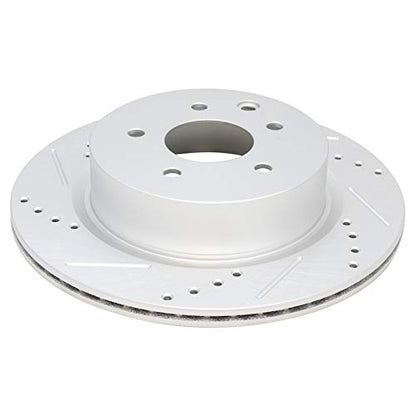 TRQ Performance Front Rear Brake Rotor Set Drilled Slotted Vented G Coated - style: BRA13969