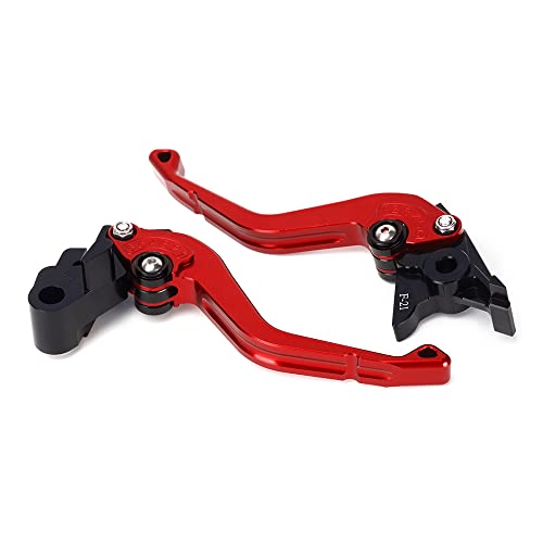 Short Brake Clutch Levers Compatible with K.awasaki Ninja ZX6R 2019 2020 2021 2022 2023 2024 2025 2026 | Front Shorter Levers Handles ZX-6R ZX 6R ZX636 Ninja636 Accessories (red) - color: Red