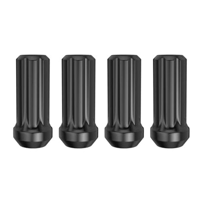 MIKKUPPA M14x1.5 Wheel Lug Nuts, Black 4PCS 7 Spline 2" Length Tire Nut - color: Silver, size: M14x1.5, style: 4 PCS - Spline Tuner