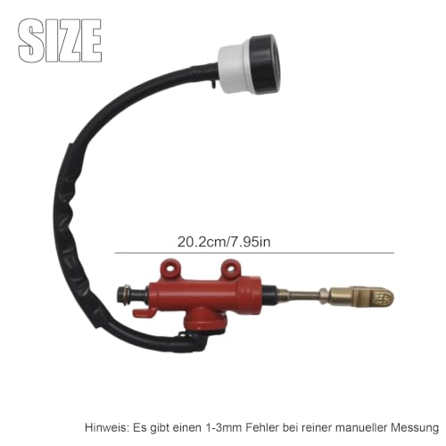 Red Rear Front Hydraulic Brake Assembly Caliper Master Cylinder Kit, Includes Disc Brake Plate Rotor and Brake Pad, Replacement for ATV & Go Kart - color: red