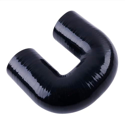 180 Degree Coupler U Bend Shape Elbow Silicone Hose Pipe ID 4"(102mm) Thicknesses 4-ply(5.4mm) Reinforced for engine turbo Air intake boots coupling intercooler throttle body Industrial tube - size: ID102