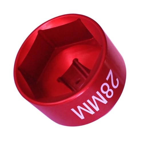 28mm fuel filter Socket,Cummins tools 3/8" Drive For Dodge Ram 6.7L Cummins or Other Vehicles Oil/Fuel Filter Removal Tool - color: Red, size: 28mm