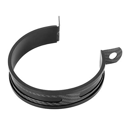 F FIERCE CYCLE 89mm 3.5" 3 1/2 Inch Motorcycle Exhaust Band Joint Clamp Muffler Pipe Stainless Steel Black - color: Black