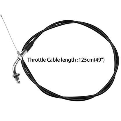 Twist Throttle Accelerator Handle Grips and Bent Cable Set for 50cc 110cc 125cc 150cc 250cc Dirt Bike Quad ATV Pit Pro Trail (Fits for 7/8"/22mm Bar) - size: 7/8" (22mm)
