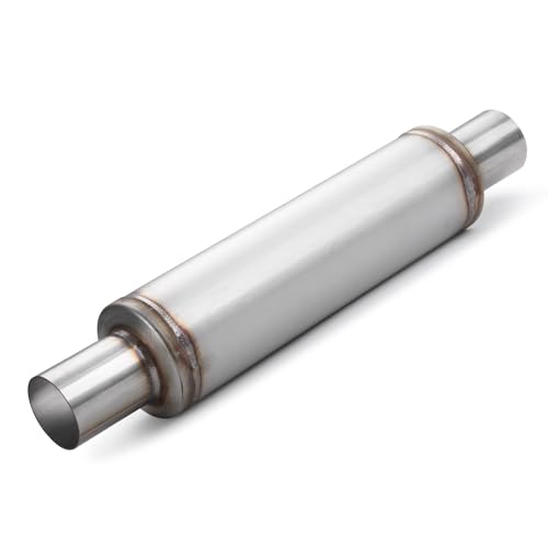 A-KARCK 2.25" Inlet Exhaust Resonator, 2.25" Inlet 2.25" Outlet 20" Overall Length Resonator Stainless Steel - color: 1 PC, size: 2.25" Inlet 20" Overall Length