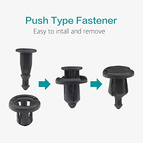 Lantee Bumper Clips for Honda & Acura - 10mm 50 Pieces Push-Type Nylon Fender Flare Fastener Rivet Car Clips for 91503-SZ3-003